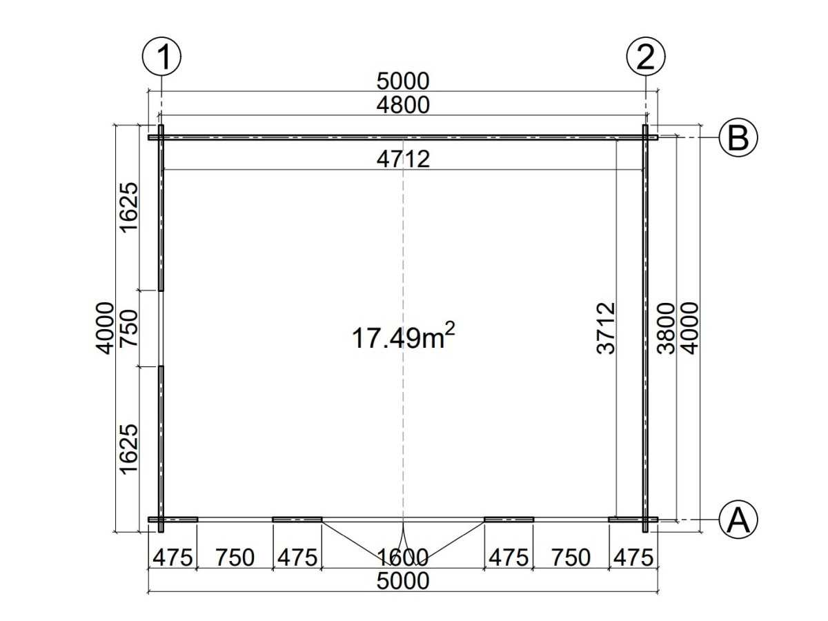 CASETA DE MADERA MONICA 5X4 , 44 mm