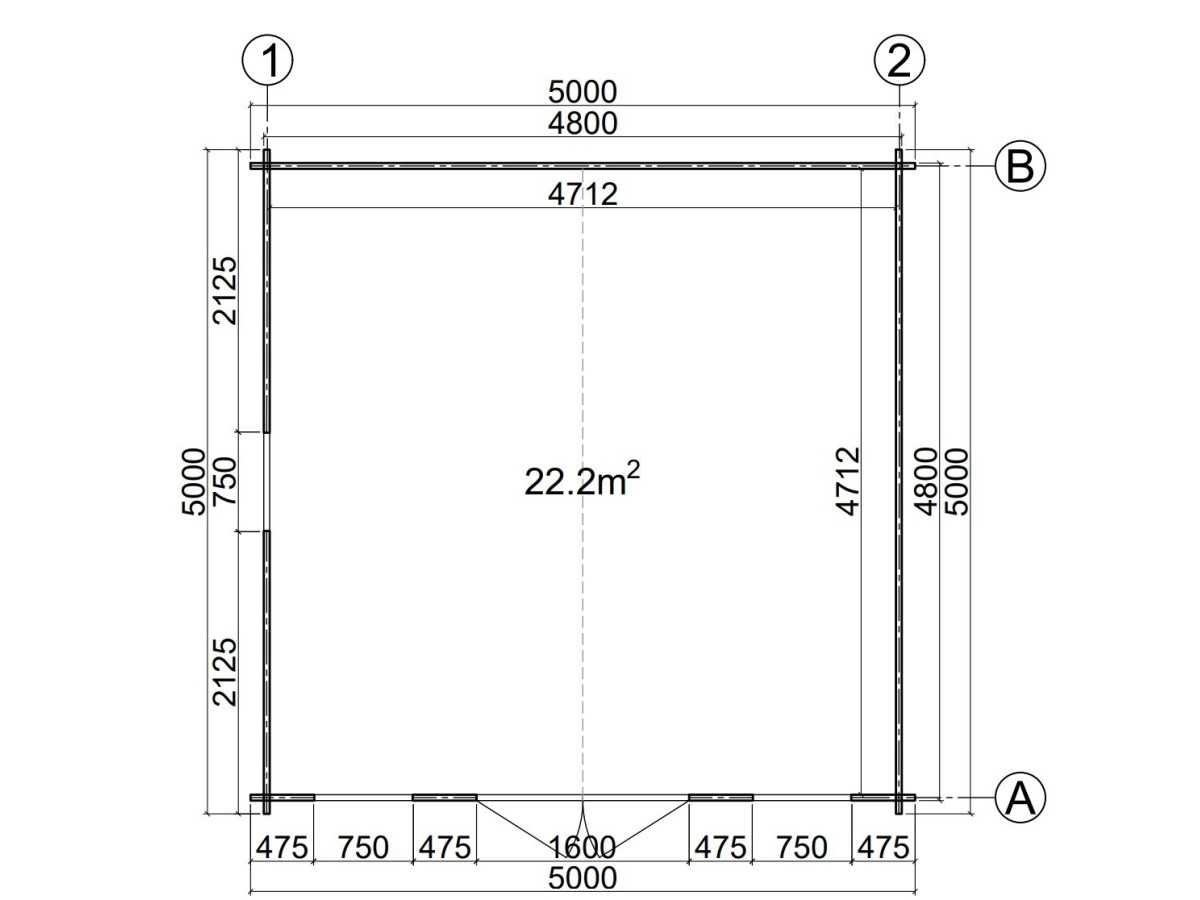 Caseta de jardín MONICA 5x5 
