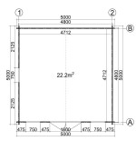 Caseta de jardín MONICA 5x5 