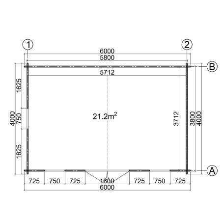 Casa de jardín MONICA 6x4