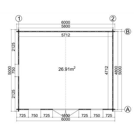 CASETA DE JARDIN MONICA 6X5