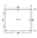 CASETA DE JARDIN MONICA 6X5