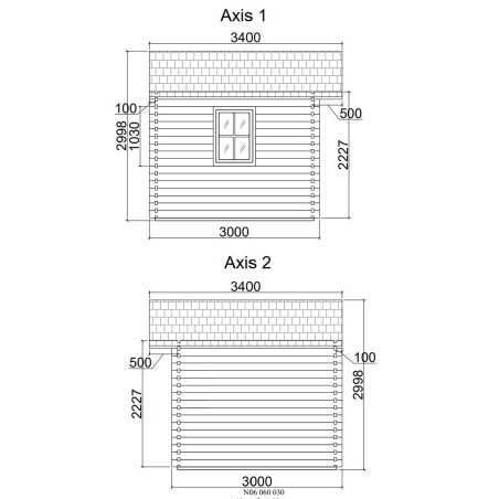 CASETA DE MADERA   MONICA 6X3 , 44 mm