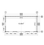 CASETA DE MADERA   MONICA 6X3 , 44 mm