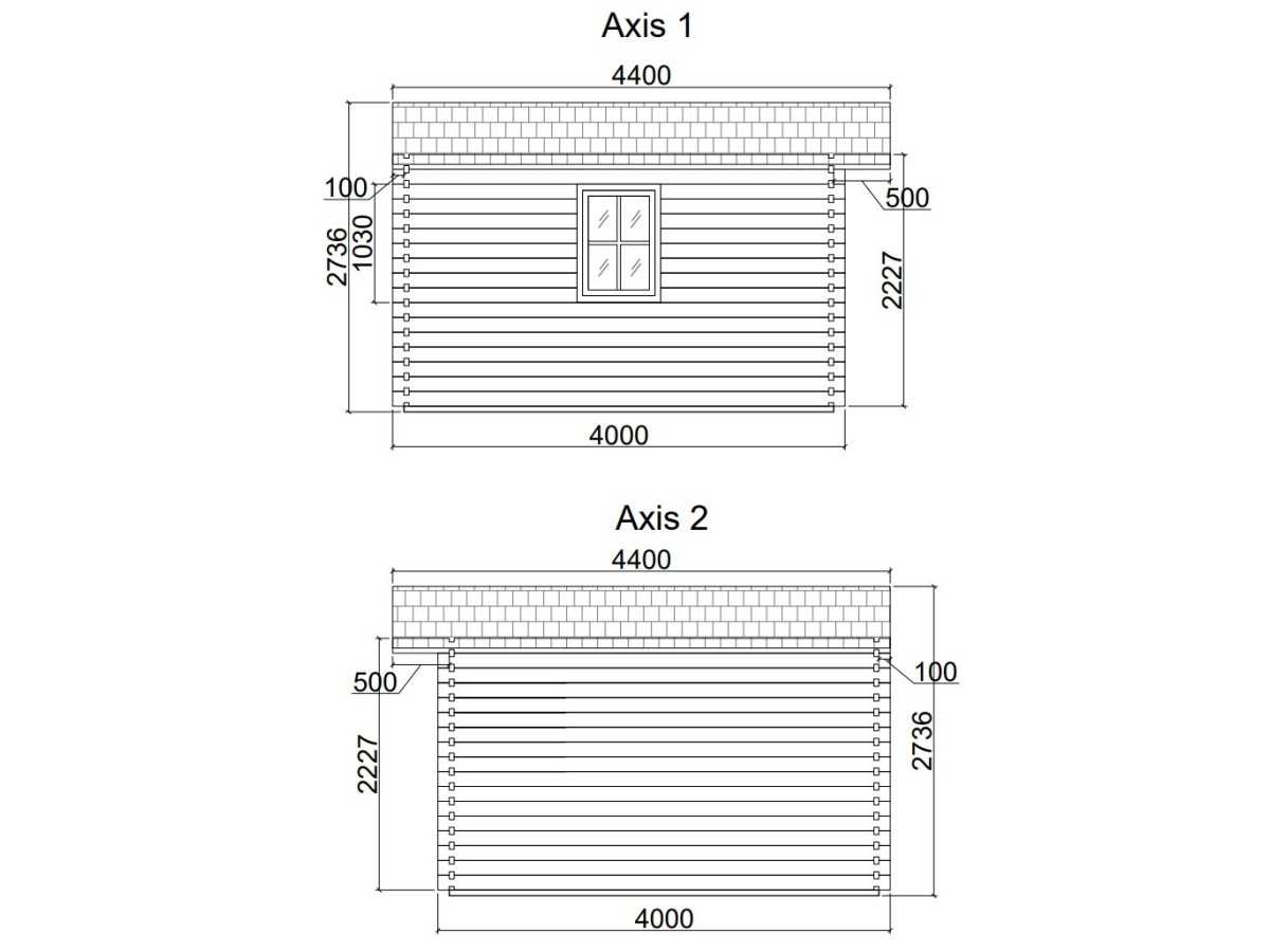 CASETA DE MADERA   MONICA 4X4 , 44 mm