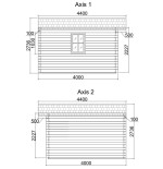 CASETA DE MADERA   MONICA 4X4 , 44 mm