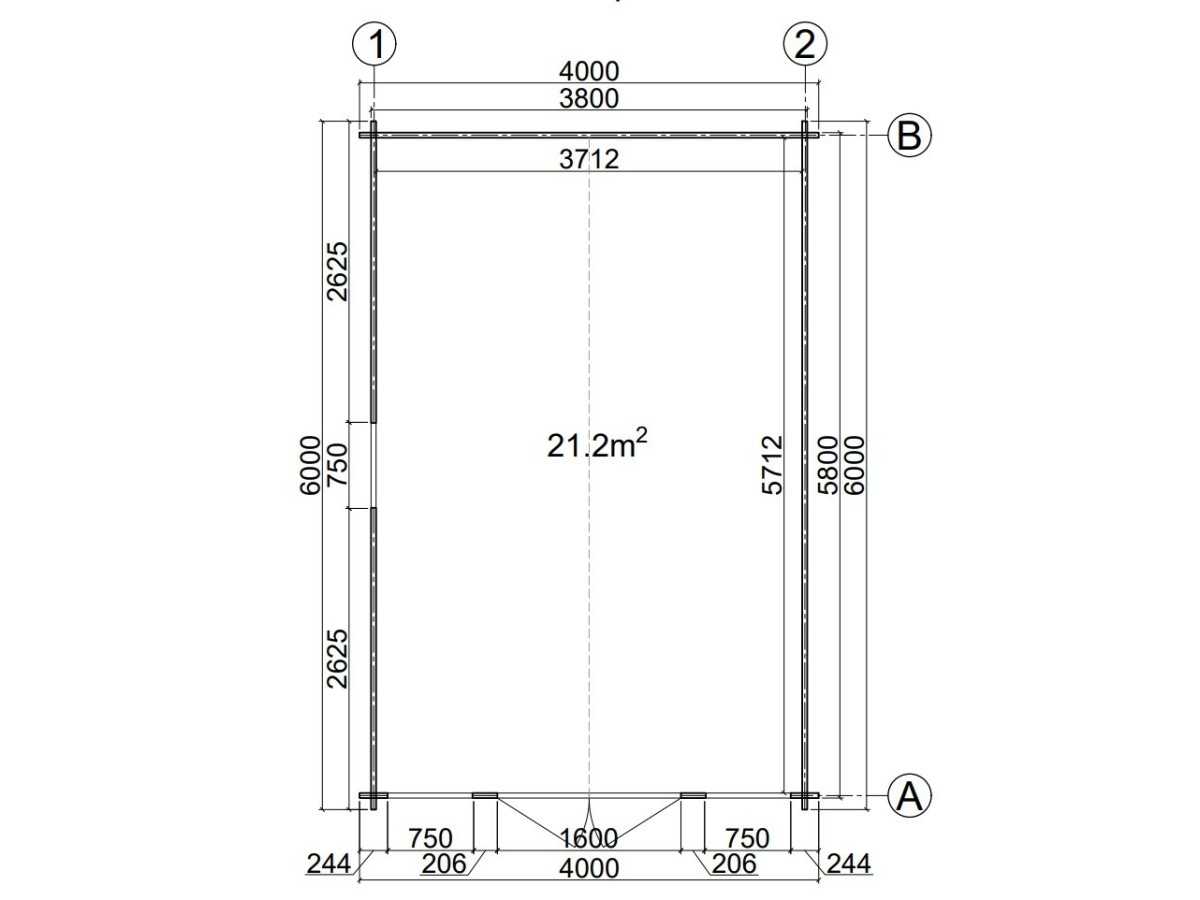 CASETA DE MADERA MONICA 4X6 , 44 mm