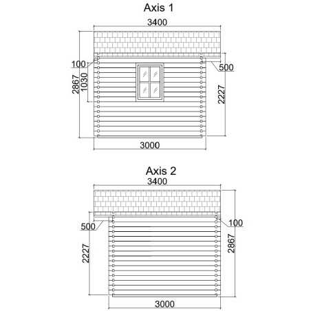 CASETA DE MADERA   MONICA 5X3 , 44 mm
