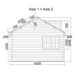Casa de madera  LONDON 1  , 44 mm 