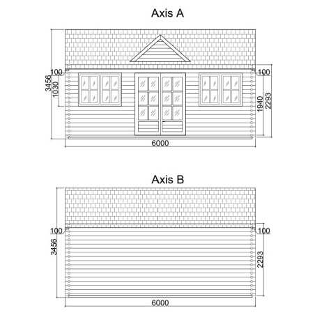 Casa de madera  LONDON 2  , 44 mm 
