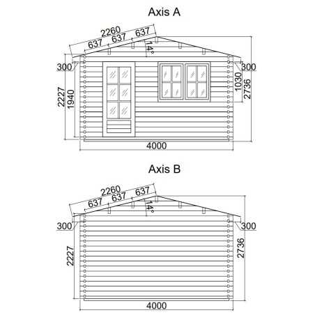 Caseta de jardin 4x6 , 44 mm , 24 m2 
