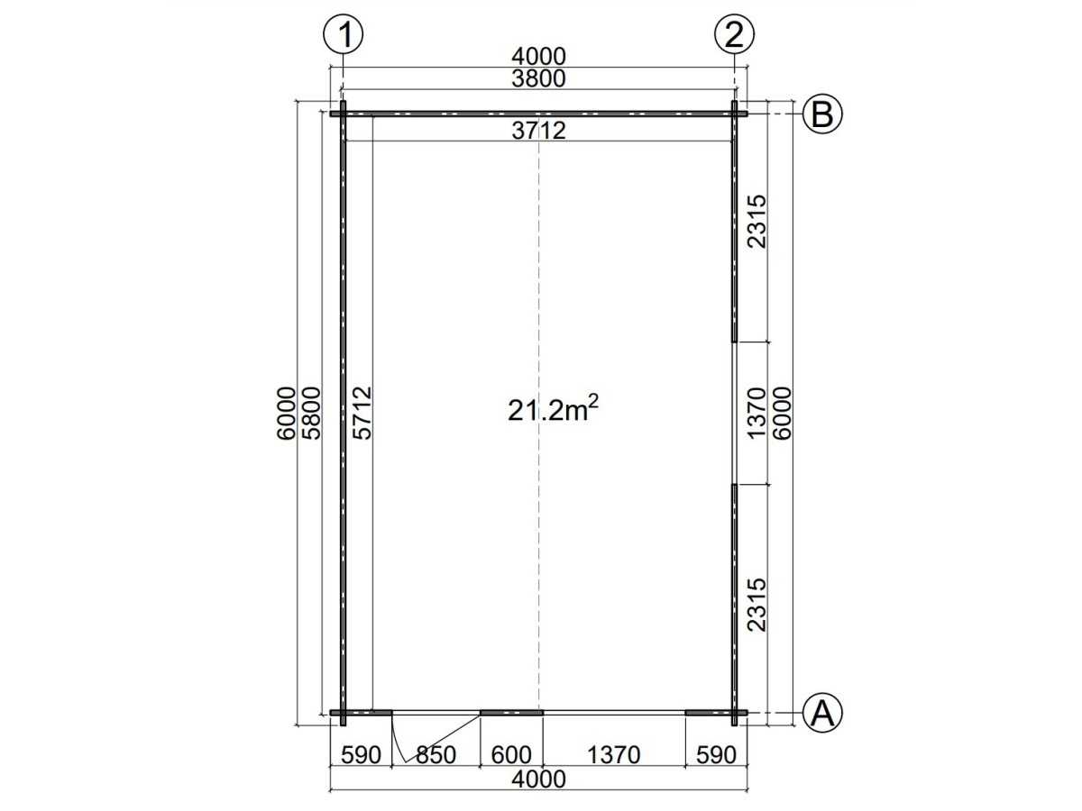 Caseta de jardin 4x6 , 44 mm , 24 m2 
