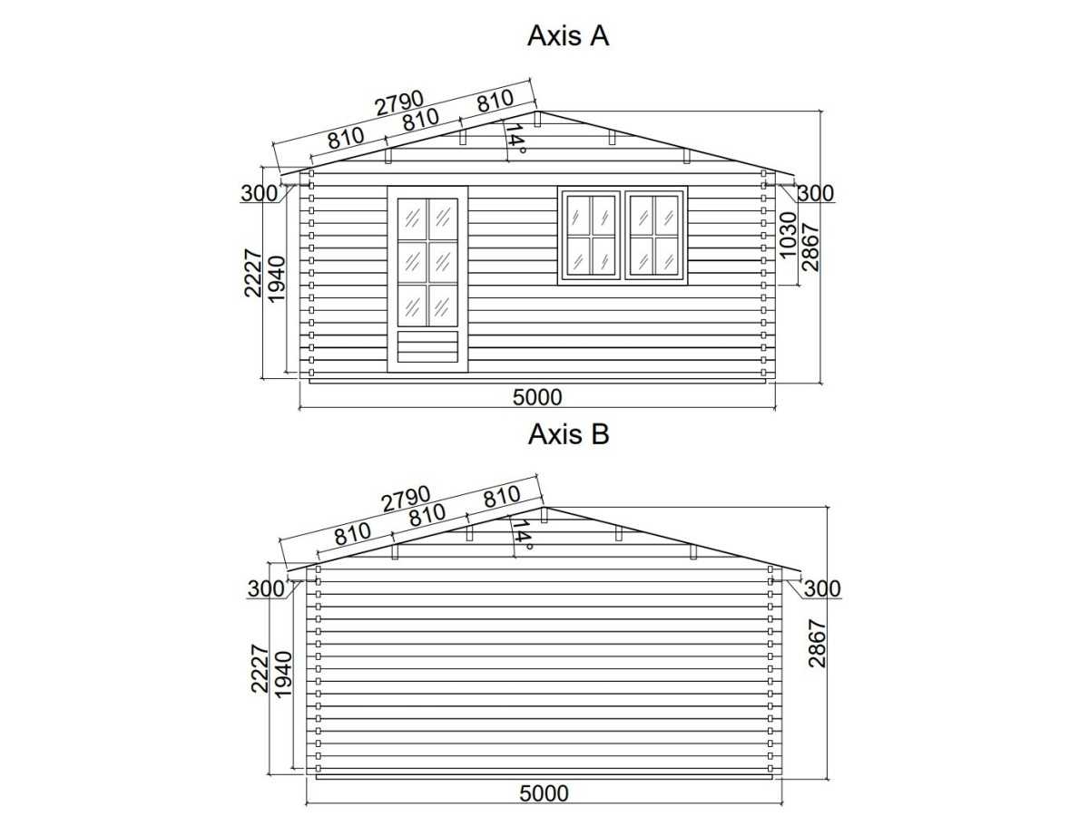 Casa de jardín DENIA 5x4 , 44 mm 