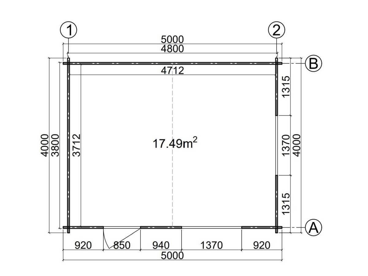 Casa de jardín DENIA 5x4 , 44 mm 
