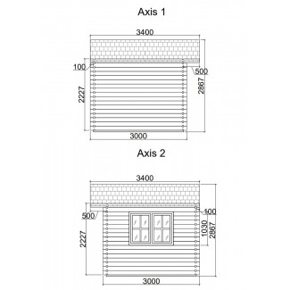 CASETA DE MADERA  DENIA  5X3 , 44 mm