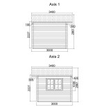 CASETA DE MADERA  DENIA  5X3 , 44 mm