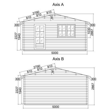 CASETA DE MADERA  DENIA  5X3 , 44 mm