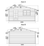 CASETA DE MADERA  DENIA  5X3 , 44 mm