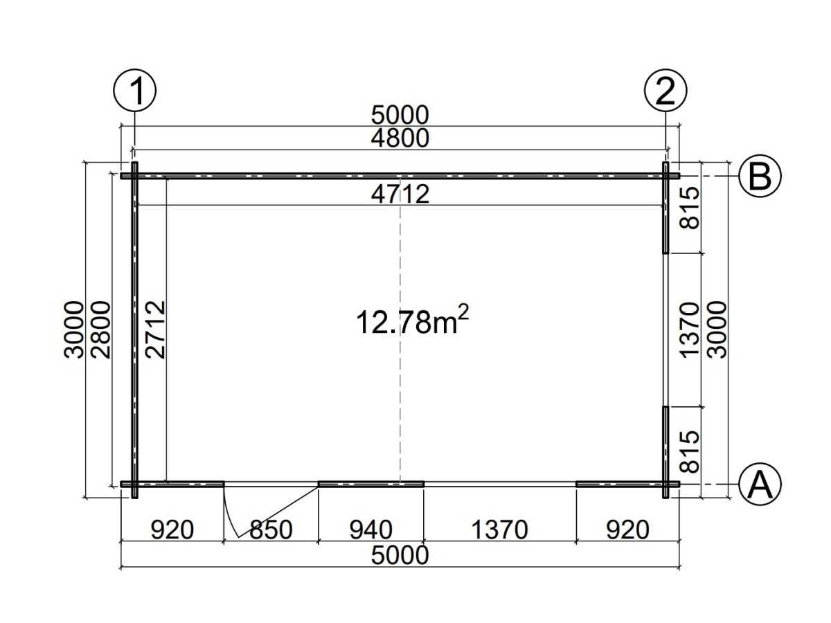 CASETA DE MADERA  DENIA  5X3 , 44 mm