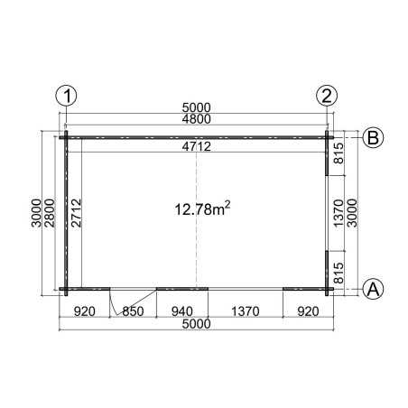CASETA DE MADERA  DENIA  5X3 , 44 mm