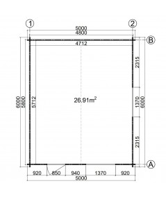 Casa de jardín DENIA 5x6 