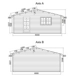CASETA DE MADERA DENIA 6X3 , 44 mm