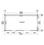 CASETA DE MADERA  DENIA  6X3 , 44 mm