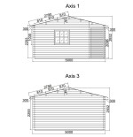 Caseta de jardin "ALPINA 5x5" - 44mm