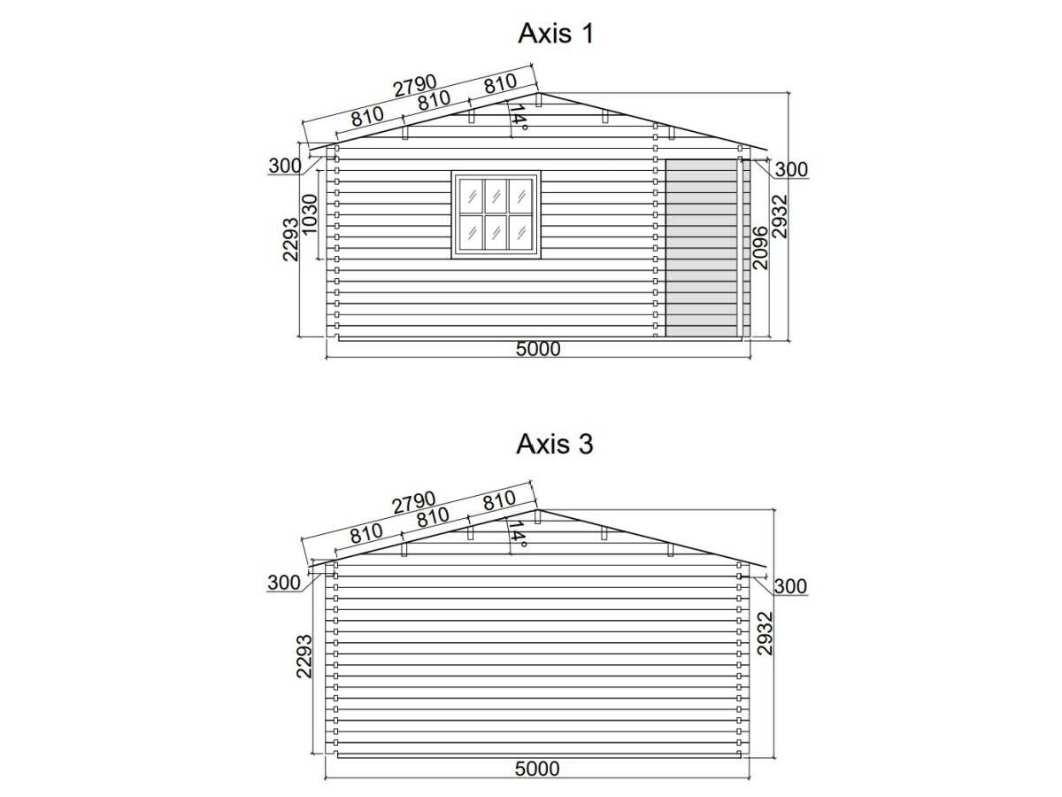 Caseta de jardin "ALPINA 6x5" - 44mm