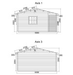 Caseta de jardin "ALPINA 6x5" - 44mm