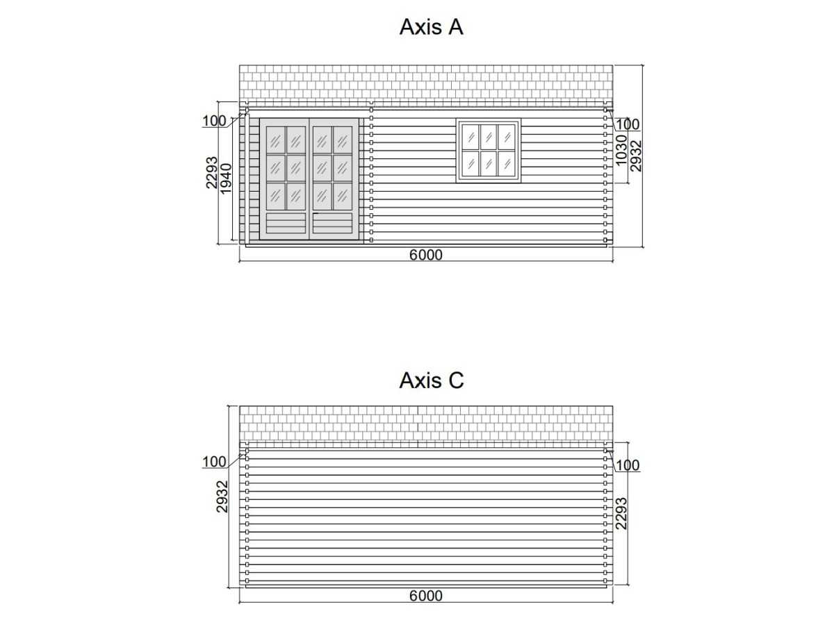 Caseta de jardin "ALPINA 6x5" - 44mm