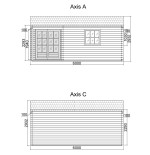 Caseta de jardin "ALPINA 6x5" - 44mm