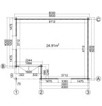Caseta de jardin "ALPINA 6x5" - 44mm