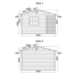 Caseta de jardín  ALPINA  5x4 , 20 m2 - 44 mm