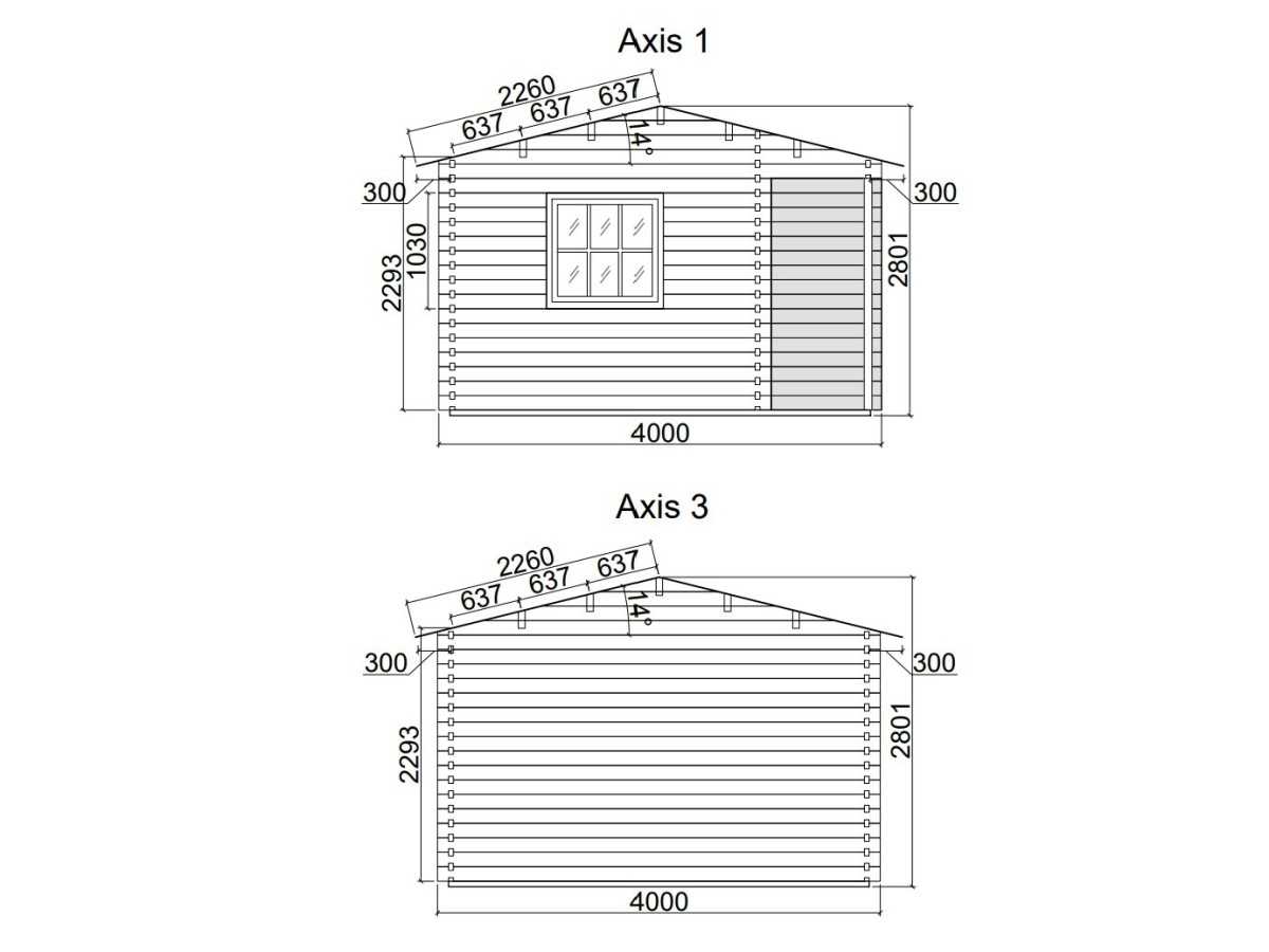 Caseta de jardin ALPINA 6x4 , 24 m2 - 44mm