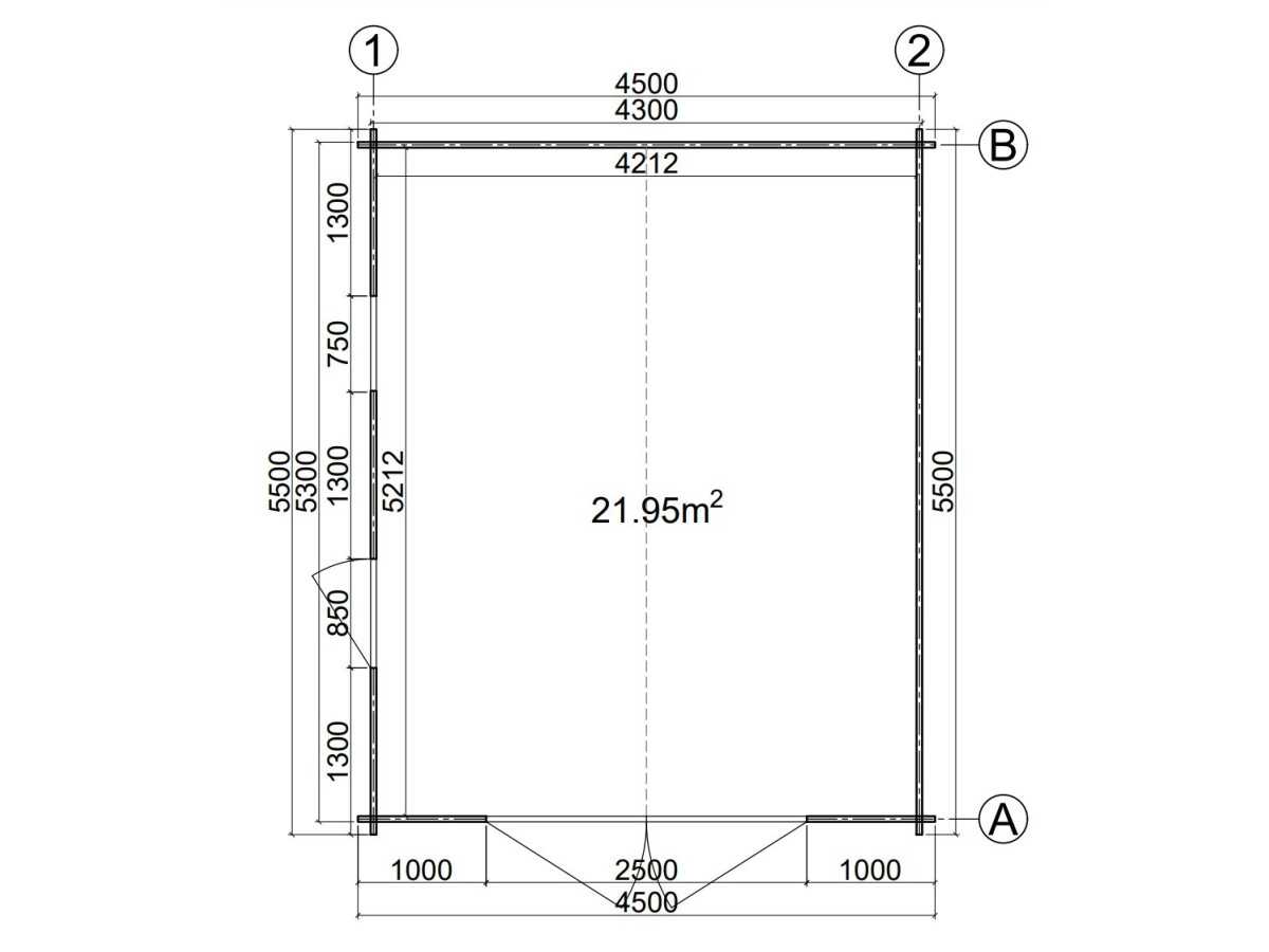 Garaje de madera "BRIN 3" - 44 mm