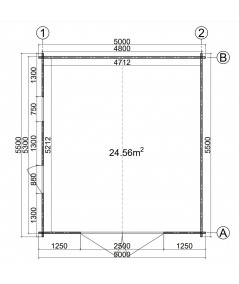 Garatge de fusta "FR 2" - 44mm