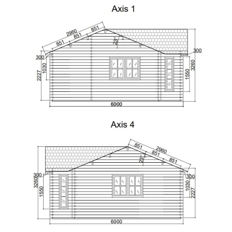Casa de madera  "FLORIDA " - 44 mm