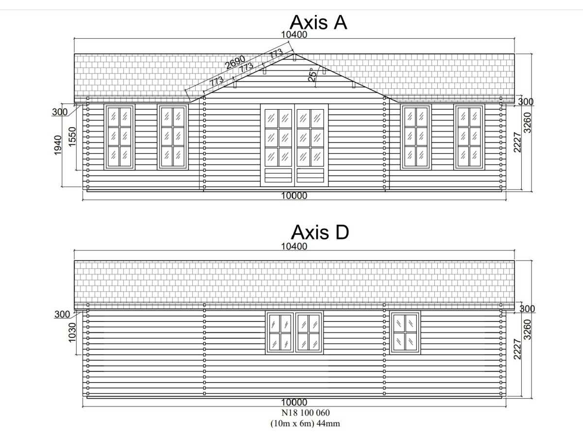 Casa de madera  "FLORIDA " - 44 mm