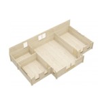 Casa de madera en doble pared "FLORIDA TWINSKIN" - 44-50-44 mm