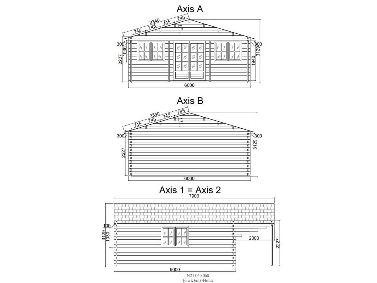 Casa de jardin  "TOPO  6X8 , 48 m2  " 