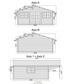 Casa de jardin  "TOPO  6X8 , 48 m2  " 