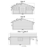 Casa de jardin  "TOPO  6X8 , 48 m2  " 