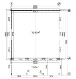 Casa de jardin  "TOPO  6X8 , 48 m2  " 