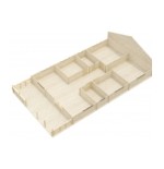 Casa de madera en doble pared   "AINSA  TWINSKIN 96 m2 + 20 m2 terraza " - 44 mm
