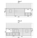 CASA DE MADERA EN DOBLE PARES ASTI TWINSKIN DE DOS PLANTAS , 44-50-44 mm 