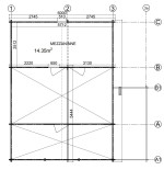 CASA DE MADERA EN DOBLE PARES ASTI TWINSKIN DE DOS PLANTAS , 44-50-44 mm 