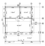 CASA DE MADERA EN DOBLE PARES ASTI TWINSKIN DE DOS PLANTAS , 44-50-44 mm 