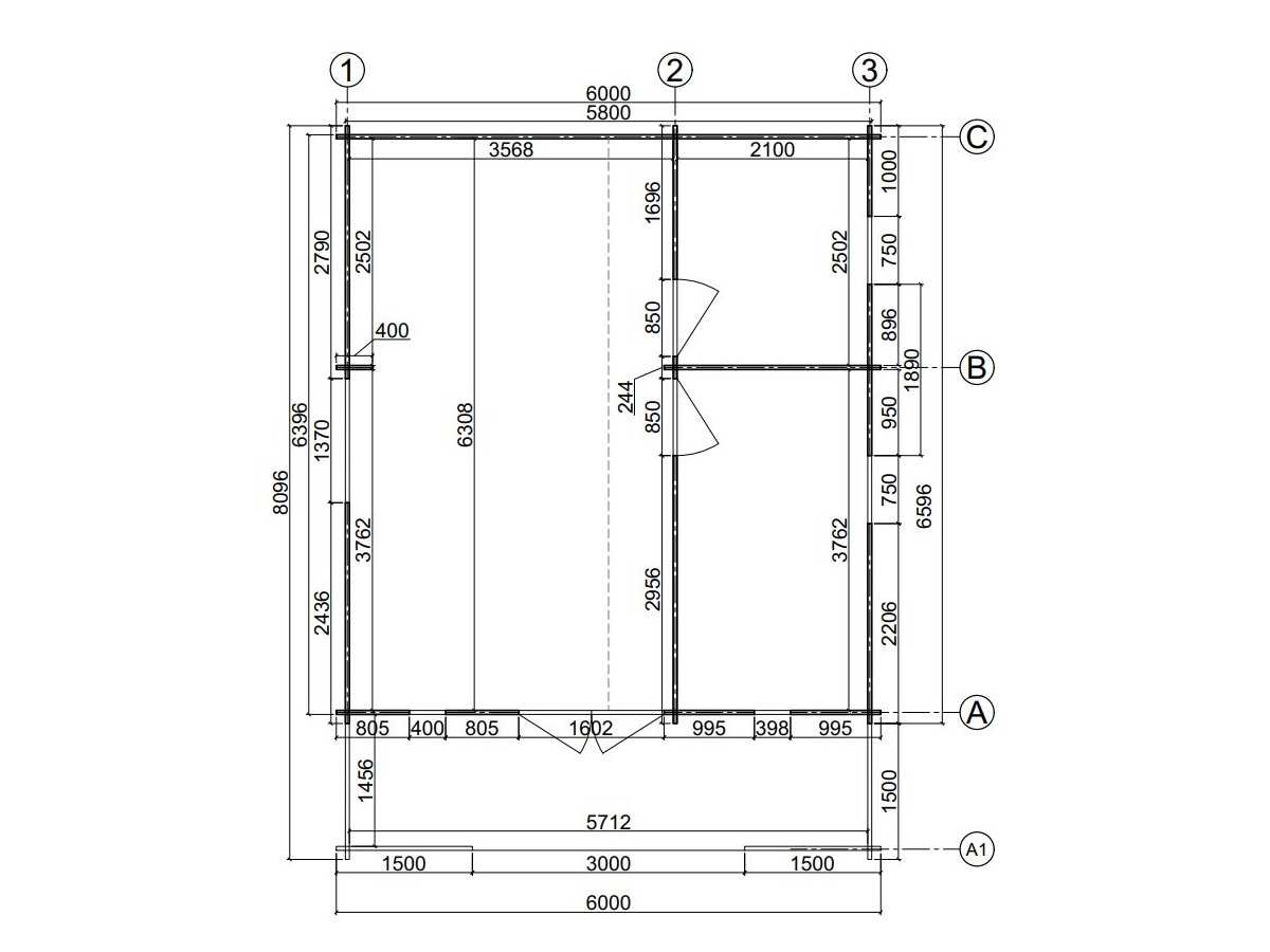 Casa de madera   "PADOVA PLUS  48 m2"