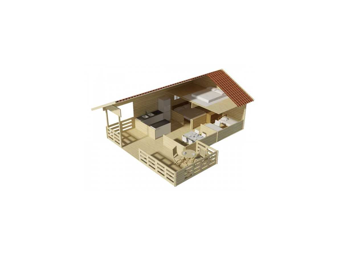Casa de madera "ASTI" - 44 mm